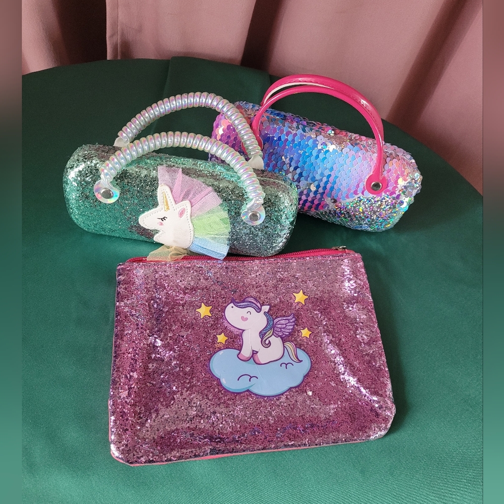 Girls Sequin Unicorn Accessories Bundle